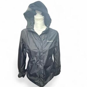 Columbia Women's Black Hooded Shell Jacket